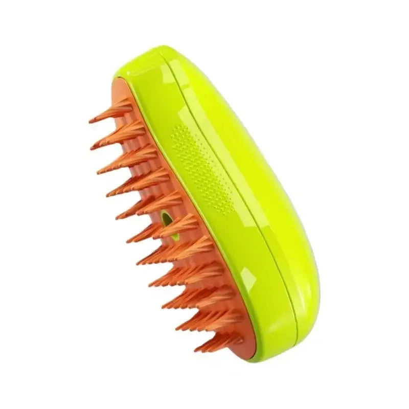 3-in-1 Steam Cat Brush – Rotating Grooming, Hair Removal & Massage Comb with Spray