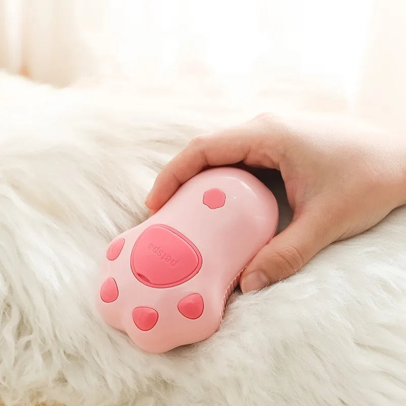 3-in-1 Steam Cat Brush – Rotating Grooming, Hair Removal & Massage Comb with Spray